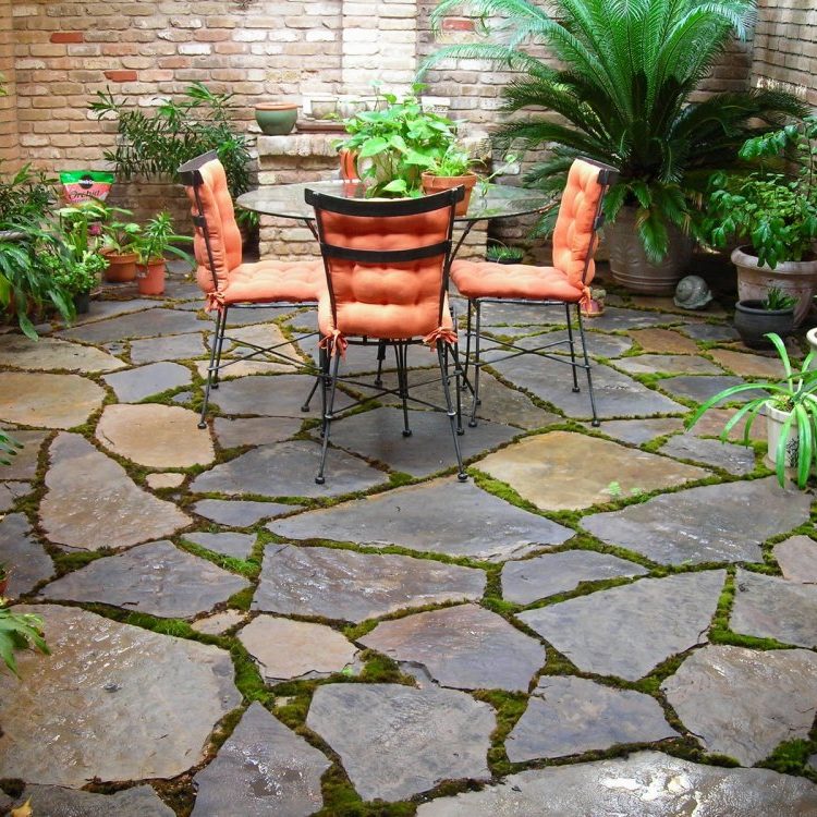 tropical stone patio